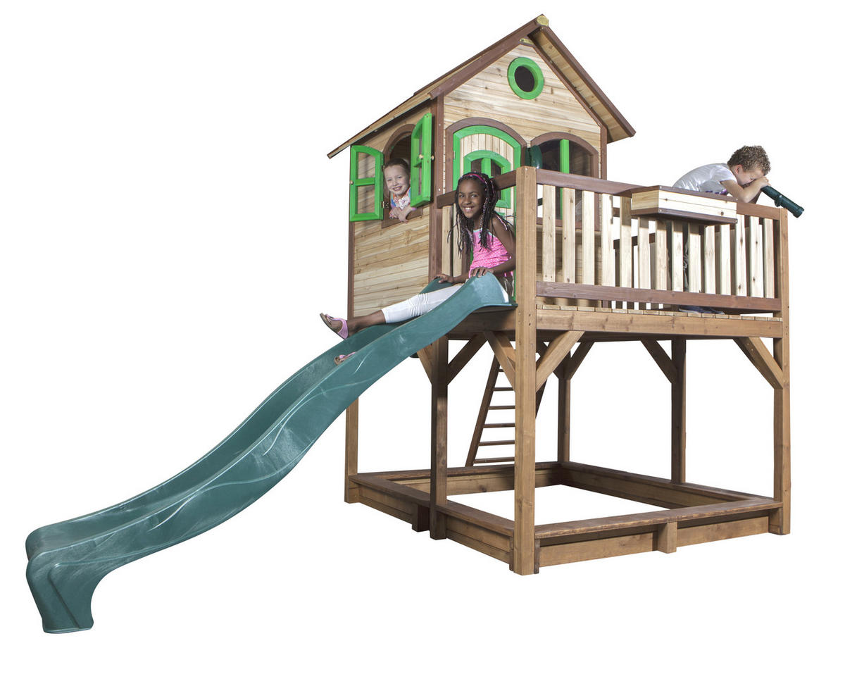 SPIELTURM 377/291/255 cm SPIELTURM LIAM  - Beige/Braun, Basics, Holz/Kunststoff (377/291/255cm) - Ambia Garden