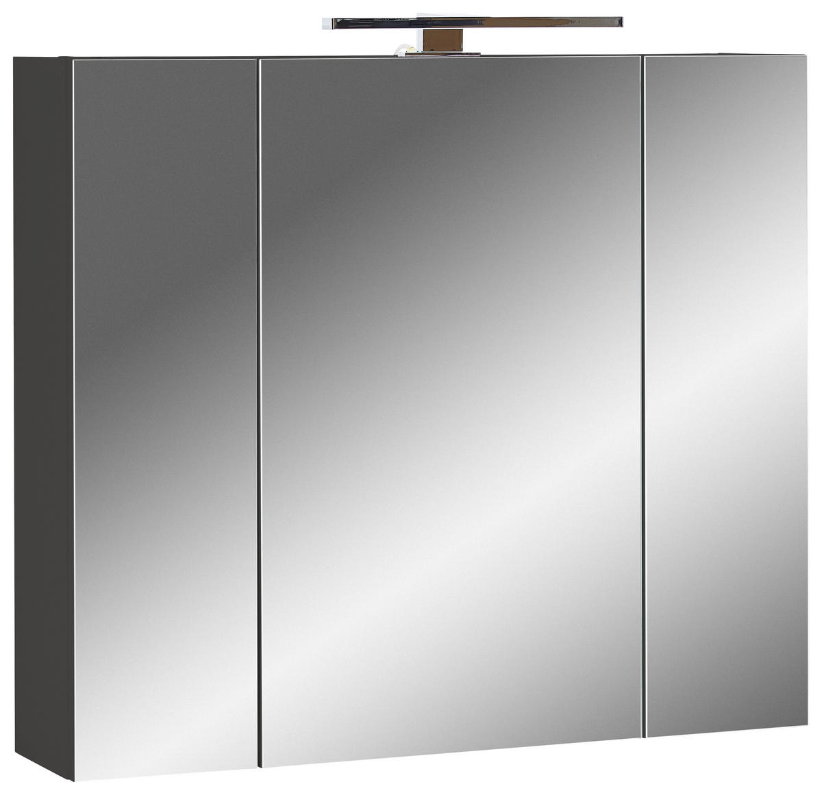 BADEZIMMER 3-teilig  in 129 cm  - Eichefarben/Schwarz, MODERN, Holzwerkstoff/Kunststoff (129cm) - Germania