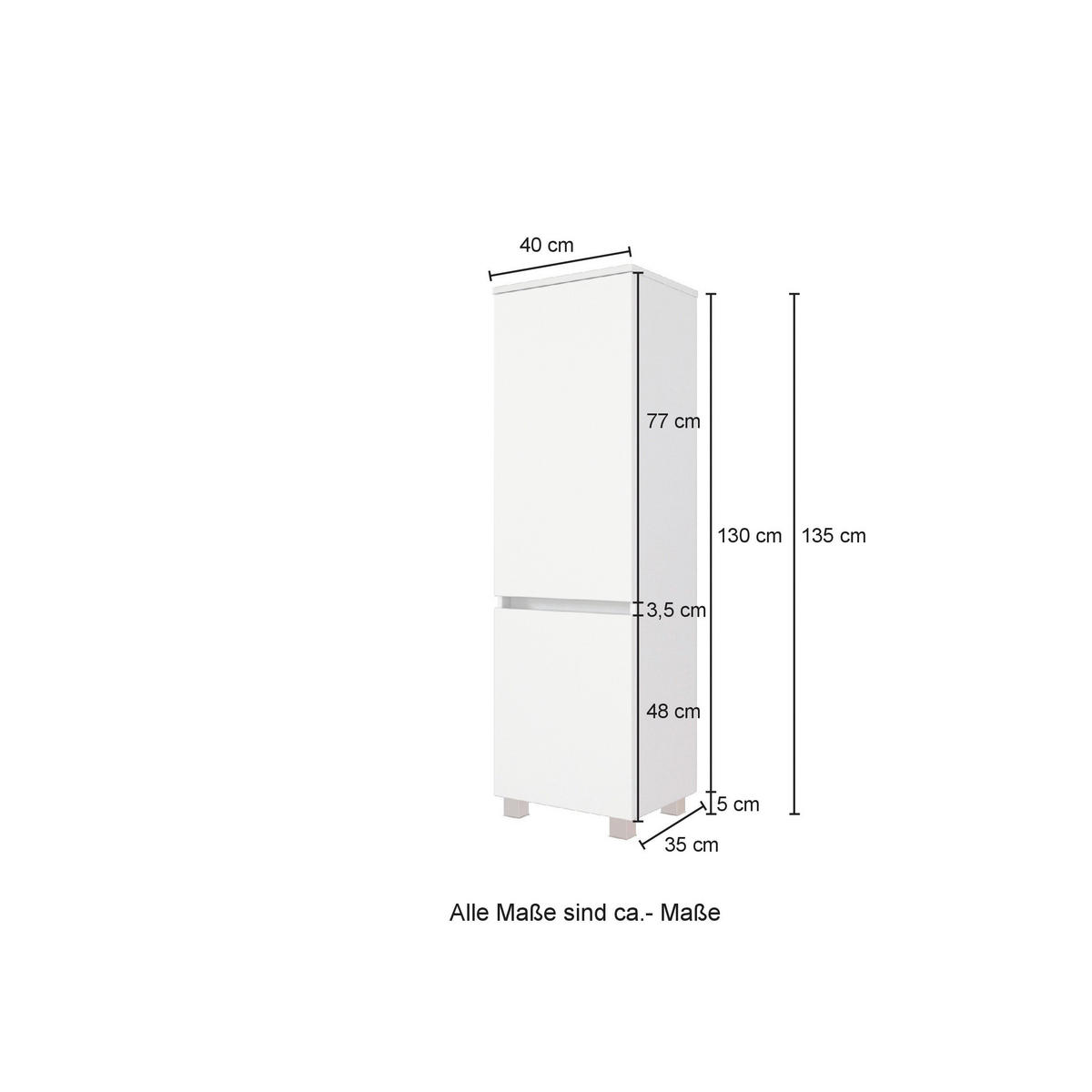 BADEZIMMER  in 120 cm  - Eichefarben/Weiß, KONVENTIONELL, Glas/Holzwerkstoff (120cm) - Held