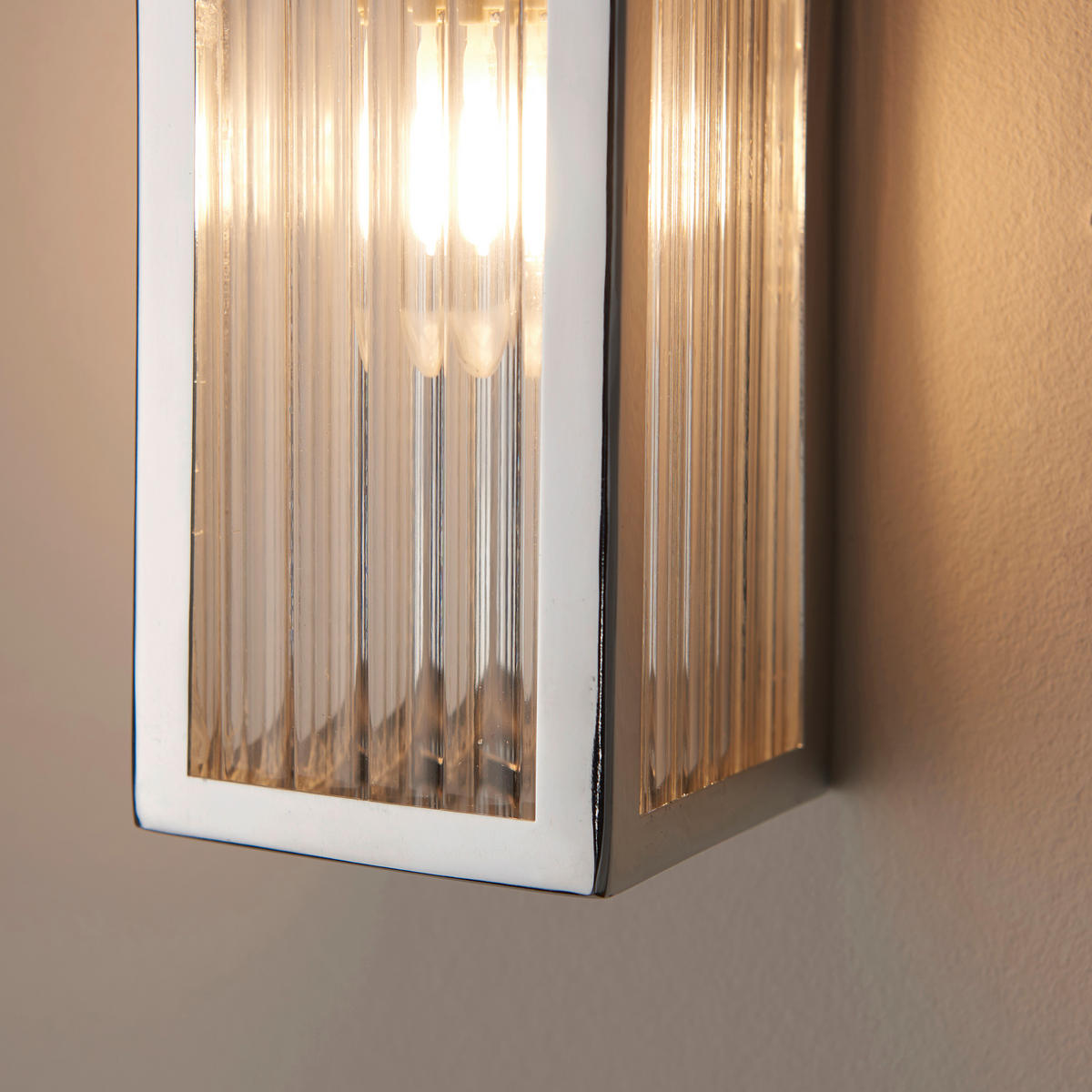 BADEZIMMER-WANDLEUCHTE 7.5/21,5 cm   - Klar/Weiß, KONVENTIONELL, Glas (7.5/21,5cm) - ENDON