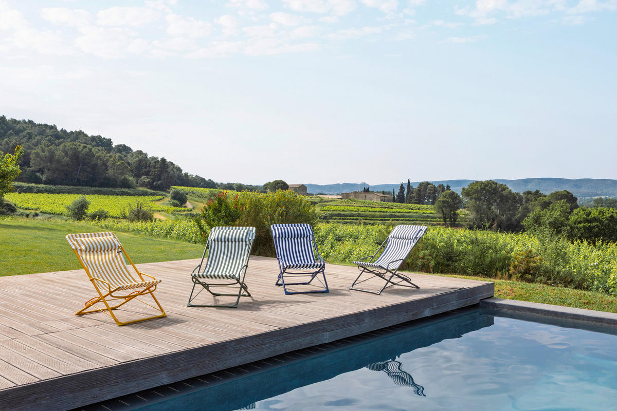 STRANDSTUHL Stahl Grau, Weiß  - Weiß/Grau, Basics, Kunststoff/Metall (60/91/83cm) - Lafuma Mobilier