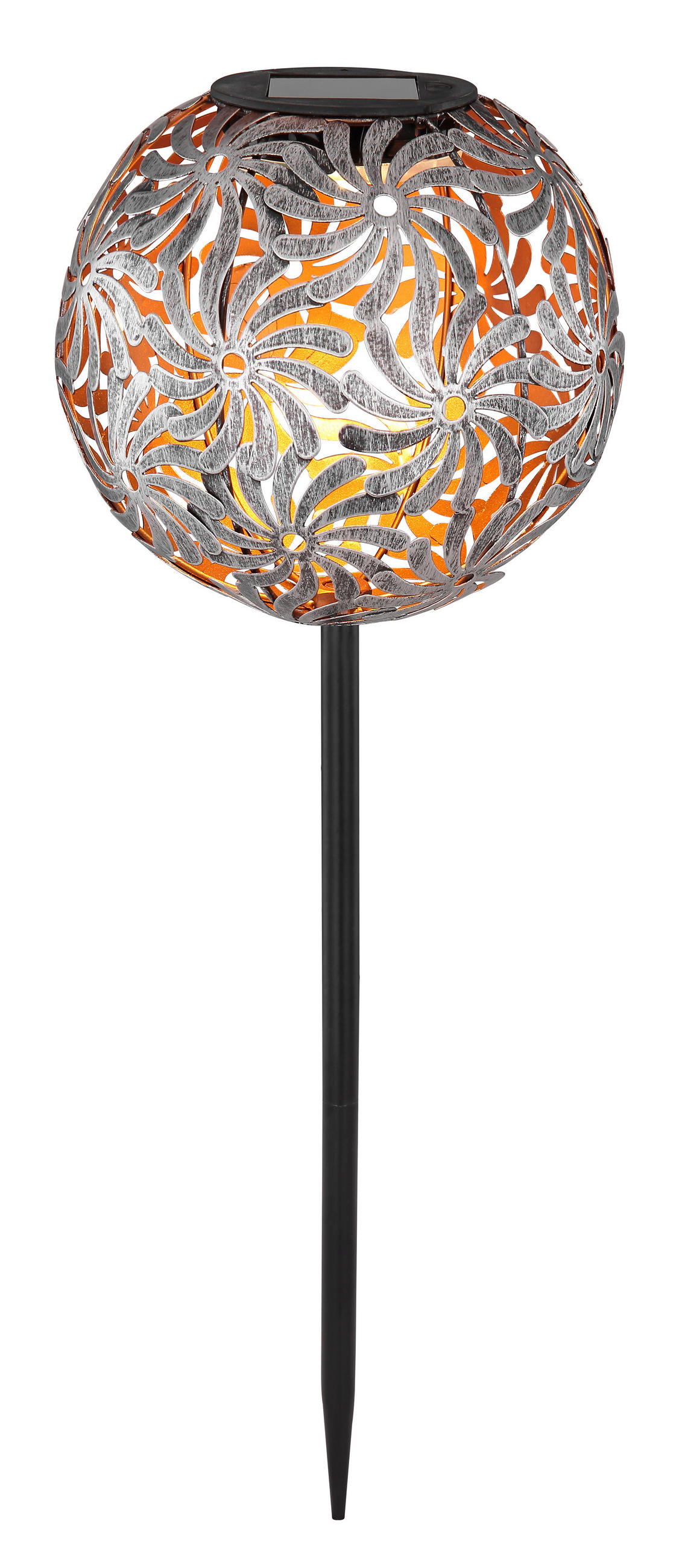 SVJETILJKA SOLARNA  - srebrne boje, Basics, metal (18,5/54cm) - Globo