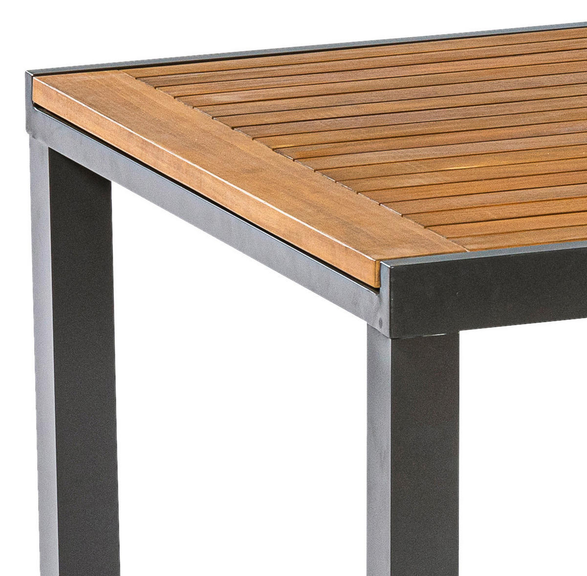 ZAHRADNÍ STŮL, dřevo, kov, 150-200/90	90/75 cm - černá/barvy akácie, Konvenční, kov/dřevo (150-200/90	90/75cm) - Gardenson