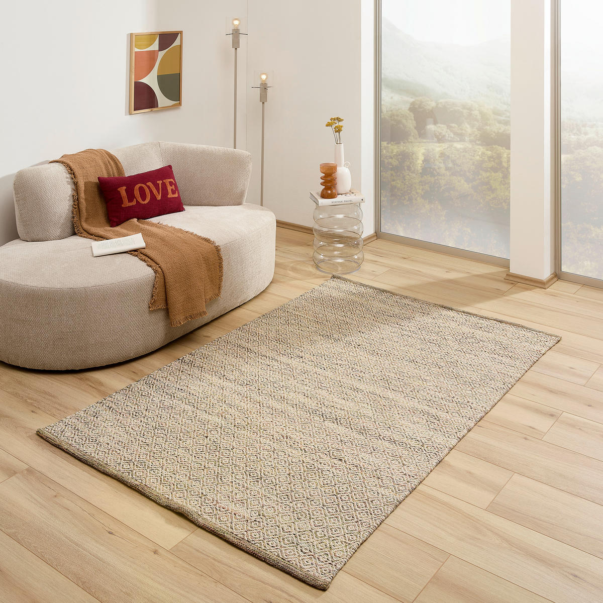 HANDWEBTEPPICH 130/190 cm Jupiter Multicolor  - Multicolor, Natur, Textil (130/190cm) - Linea Natura