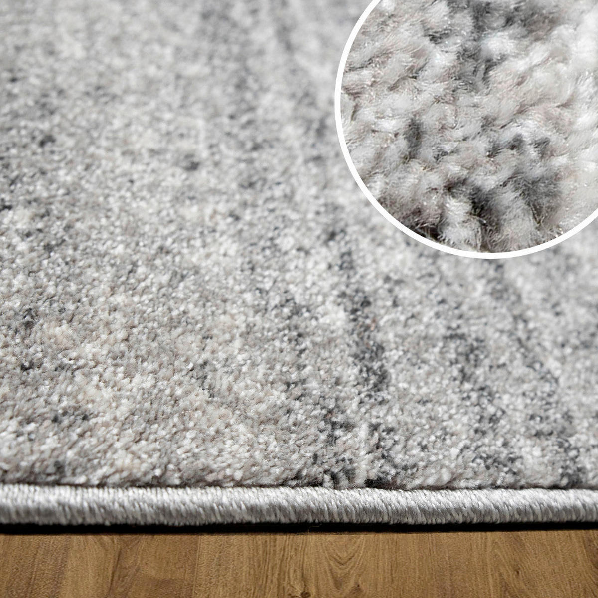 WEBTEPPICH 60/110 cm Mercur Grau  - Grau, Design, Kunststoff/Textil (60/110cm) - Novel