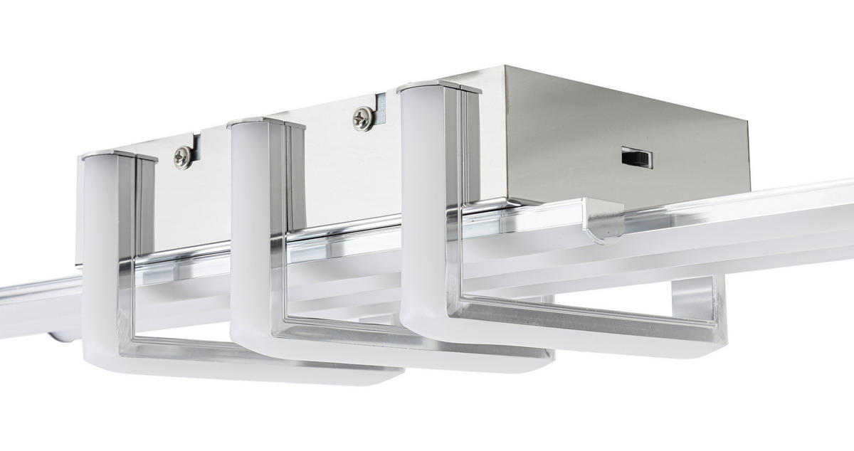 DECKENLEUCHTE    78/14/8 cm  - Chromfarben, Trend, Kunststoff/Metall (78/14/8cm) - Collett's Monde