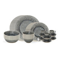 KOMBISERVICE Grau MADEIRA 30-teilig 6 Personen  - Grau, Basics, Keramik - Costa Nova