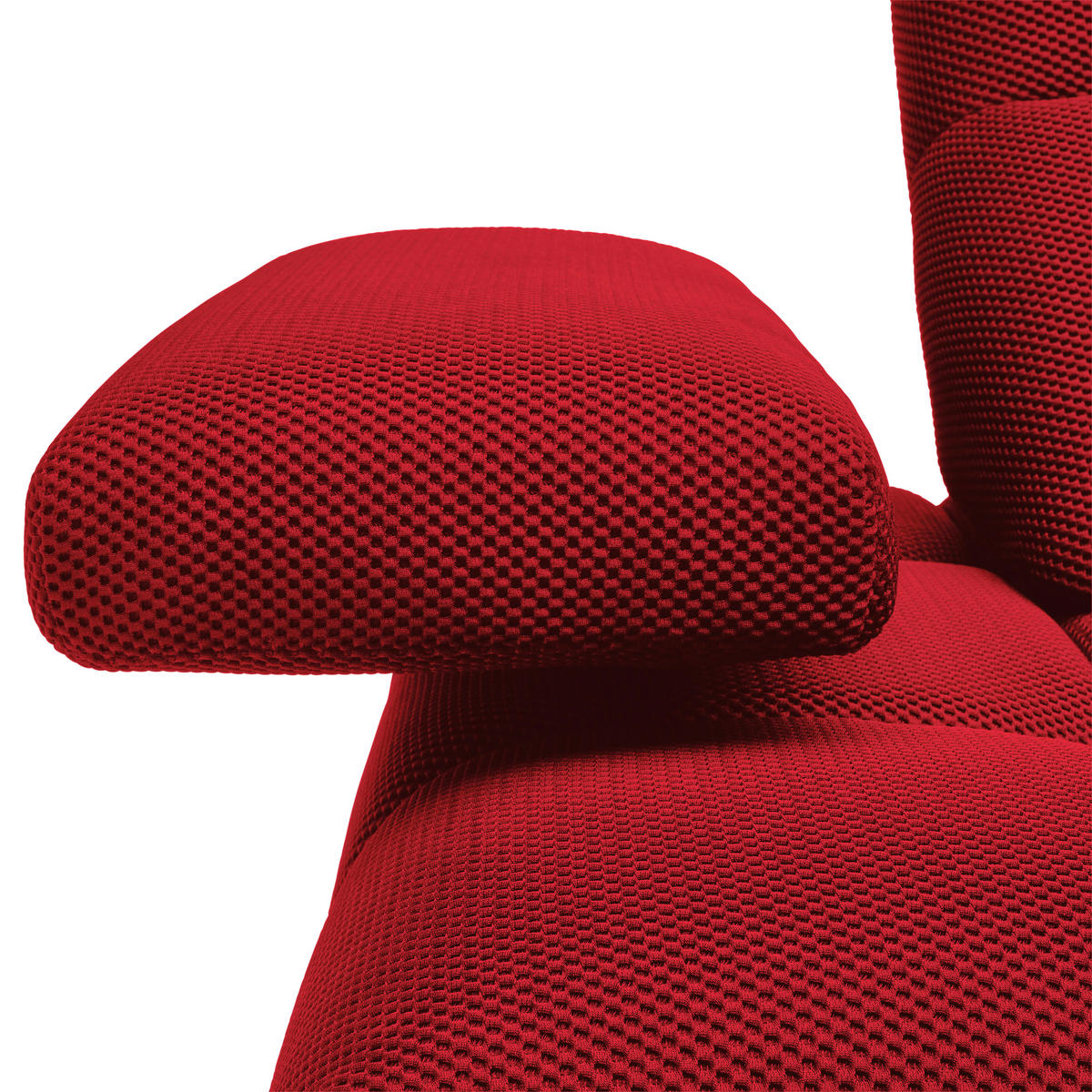 ECKSOFA in Struktur Rot  313/233 cm  - Rot/Schwarz, Design, Kunststoff/Textil (313/233cm) - Emilio Belluti