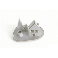 KERZENHALTER - Creme, Natur, Keramik (19,7/13,7/10,3cm) - X-Mas
