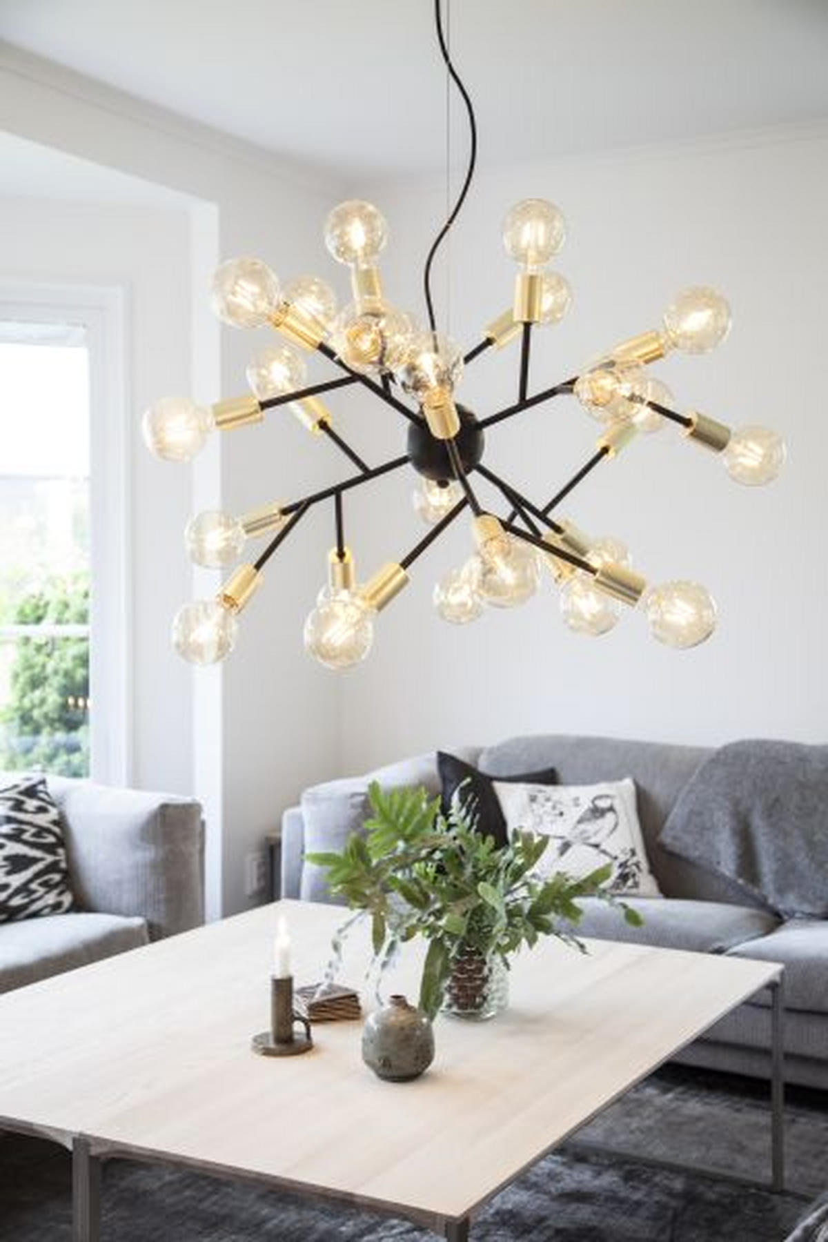 HÄNGELEUCHTE Hero Planfoud 80/145 cm   - Messingfarben/Schwarz, LIFESTYLE, Metall (80/145cm) - By Rydéns