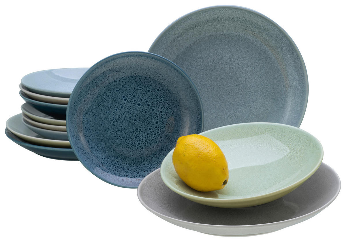 JÍDELNÍ SOUPRAVA, kamenina - vícebarevná, Moderní, keramika (31,5/31,5/38cm) - Creatable