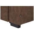ECKSOFA Braun Lederlook  - Schwarz/Braun, Design, Kunststoff/Textil (230/263cm) - Hom`in