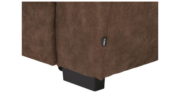 ECKSOFA Braun Lederlook  - Schwarz/Braun, Design, Kunststoff/Textil (230/263cm) - Hom`in