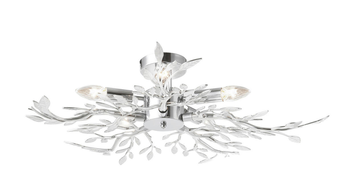 DECKENLEUCHTE  71/16 cm    - Chromfarben, Konventionell, Kunststoff/Metall (71/16cm) - Globo