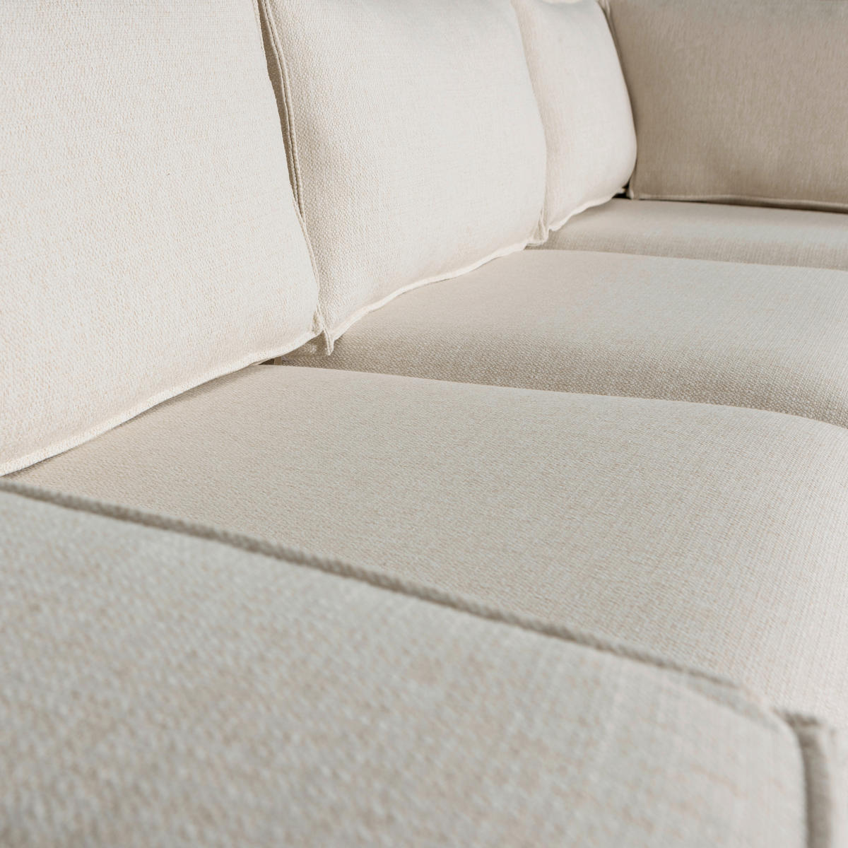 ECKSOFA Thomas Naturfarben Webstoff Rückenkissen  - Schwarz/Naturfarben, Design, Kunststoff/Textil (283/197cm) - Livetastic