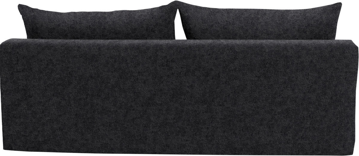 SCHLAFSOFA in Velours Dunkelgrau  - Dunkelgrau/Schwarz, Design, Holz/Textil (213/89/105cm) - Novel