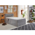 BOXSPRINGBETT 120/200 cm  in Hellgrau  - Hellgrau/Schwarz, KONVENTIONELL, Kunststoff/Textil (120/200cm) - Carryhome