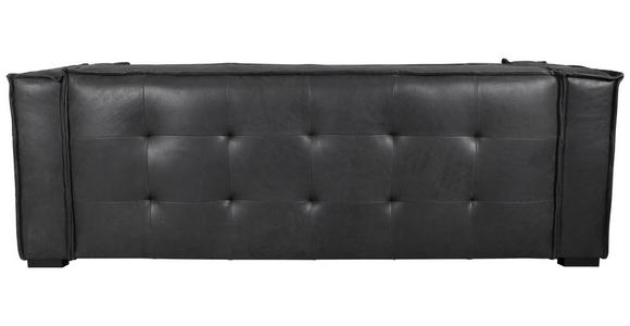 BIGSOFA Echtleder Grau, Schwarz - Schwarz/Grau, Design, Leder/Holz (232/76/102cm) - Cantus
