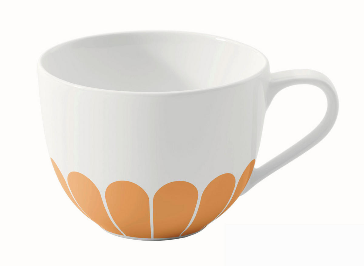 KAFFEETASSE Fleur Soleil 160 ml  - Dunkelgelb/Weiß, MODERN, Keramik (11,5/8,5/6,5cm) - Villeroy & Boch