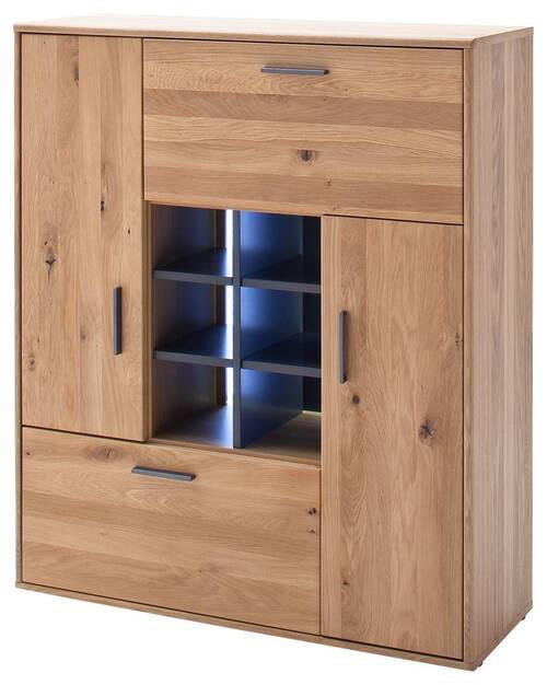 HIGHBOARD Gaborone  in 104/123/37 cm  - Eichefarben/Anthrazit, Design, Holz/Holzwerkstoff (104/123/37cm) - Livetastic