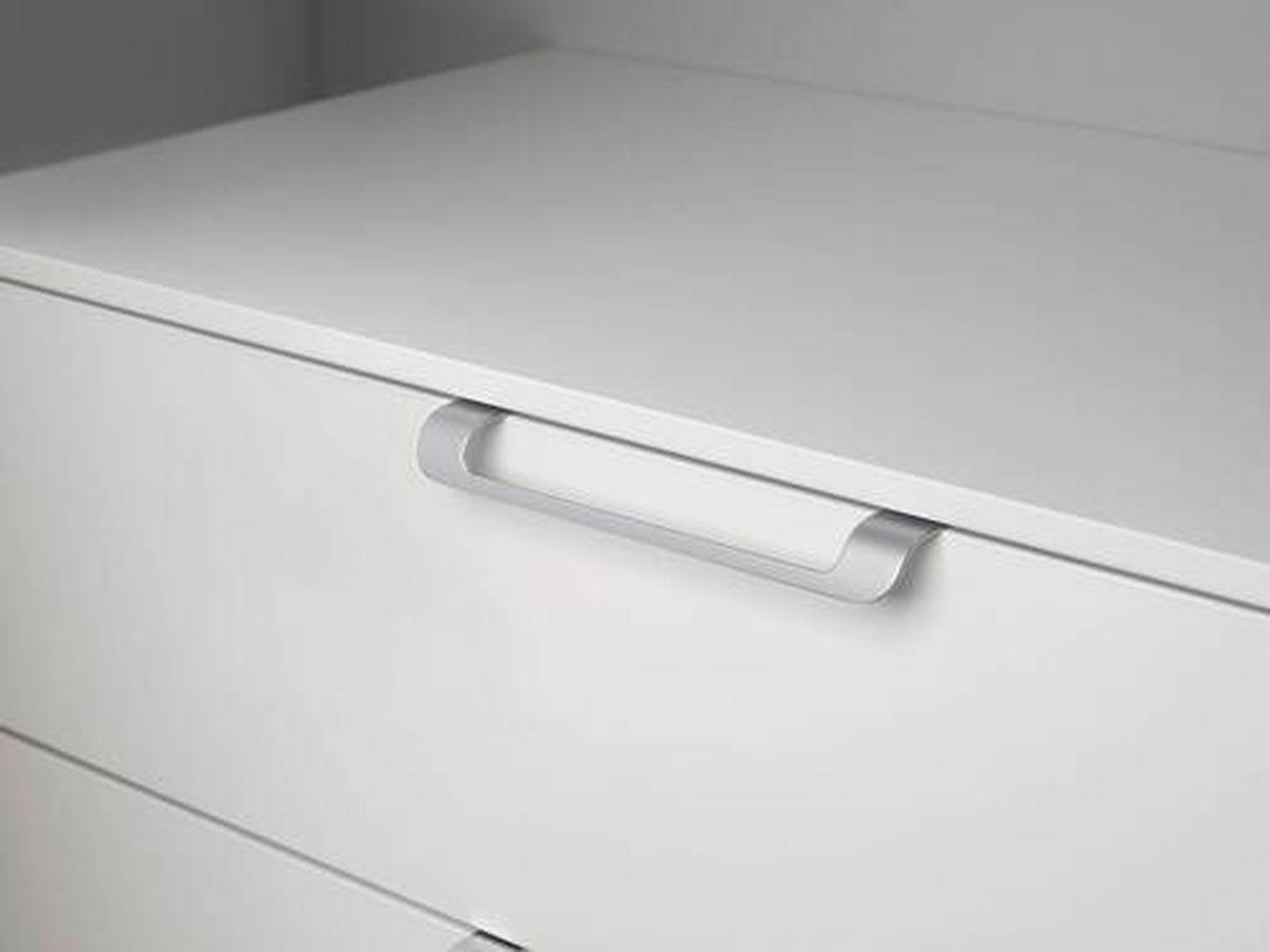 SIDEBOARD 160/61/42 cm  in Weiß  - Silberfarben/Alufarben, Design, Holzwerkstoff/Kunststoff (160/61/42cm) - Novel