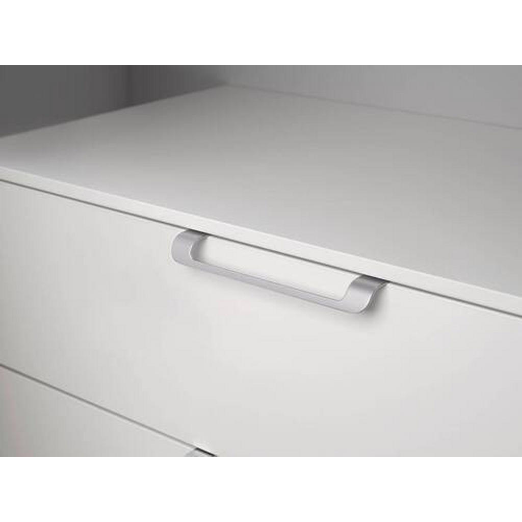 Thumbnail - Novel Sideboard, Klar, Weiß, Metall, 2 Fächer, 4 Schubladen, 120x81x42 cm, Blauer Engel, Goldenes M, BQ - Bündnis für Qu...