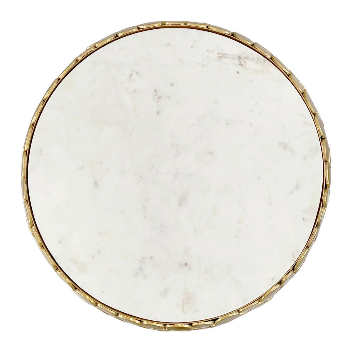 KONFERENČNÍ STOLEK, barvy zlata, kov, 66/32/66 cm - barvy zlata, Design, kov/kámen (66/32/66cm) - Livetastic