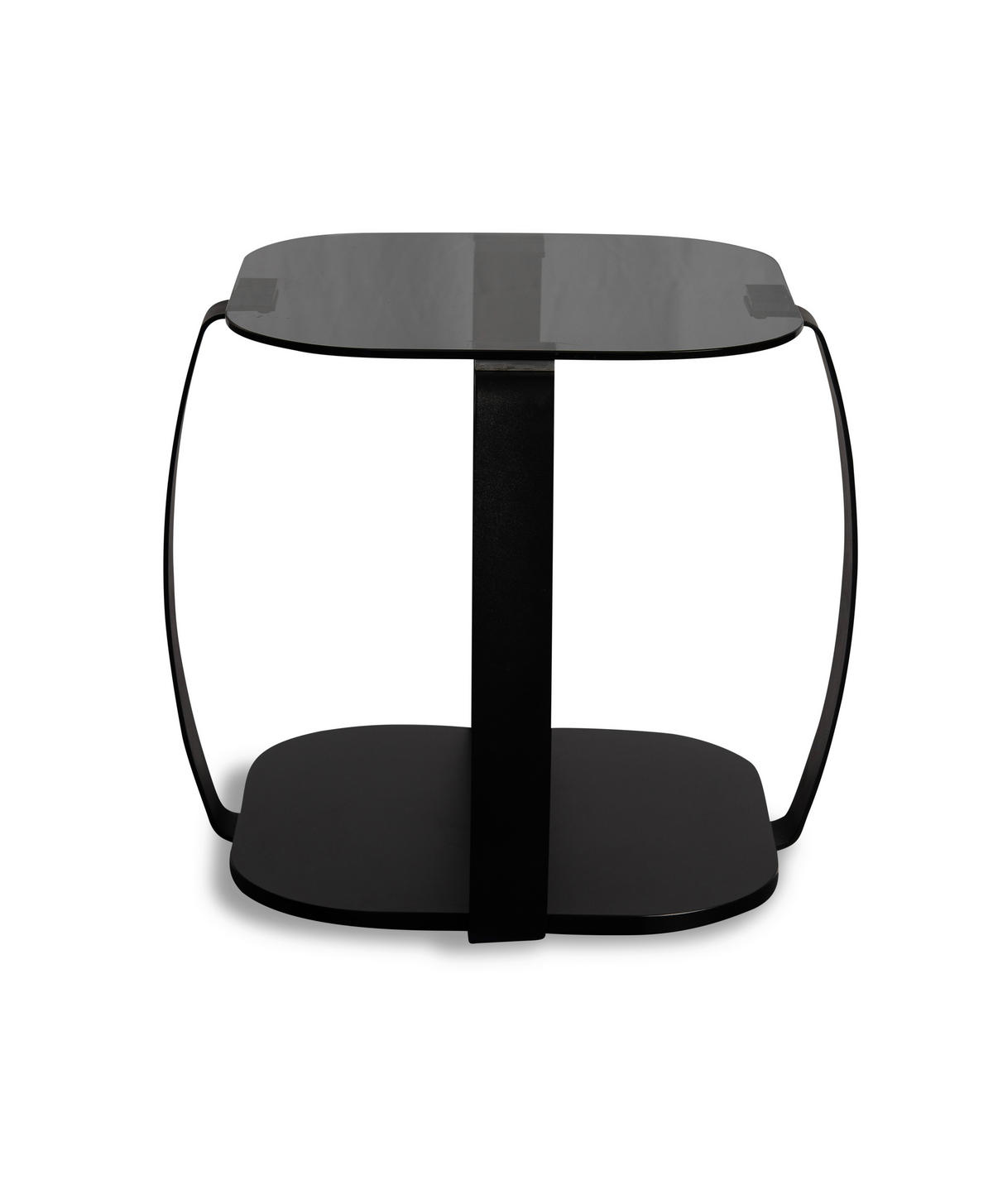 COUCHTISCH Sicherheitsglas 45/45/50 cm quadratisch Schwarz  - Schwarz, Design, Glas/Metall (45/45/50cm) - Xora