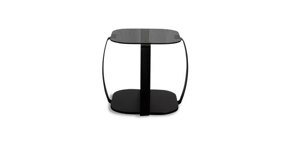 COUCHTISCH Sicherheitsglas 45/45/50 cm quadratisch Schwarz  - Schwarz, Design, Glas/Metall (45/45/50cm) - Xora