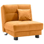 SCHLAFSESSEL Mikrovelours Currygelb    - Currygelb/Schwarz, KONVENTIONELL, Textil/Metall (85/85/100cm) - Carryhome