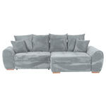 ECKSOFA  in Cord Hellgrau  - Eichefarben/Hellgrau, KONVENTIONELL, Holz/Textil (276/177cm) - Carryhome