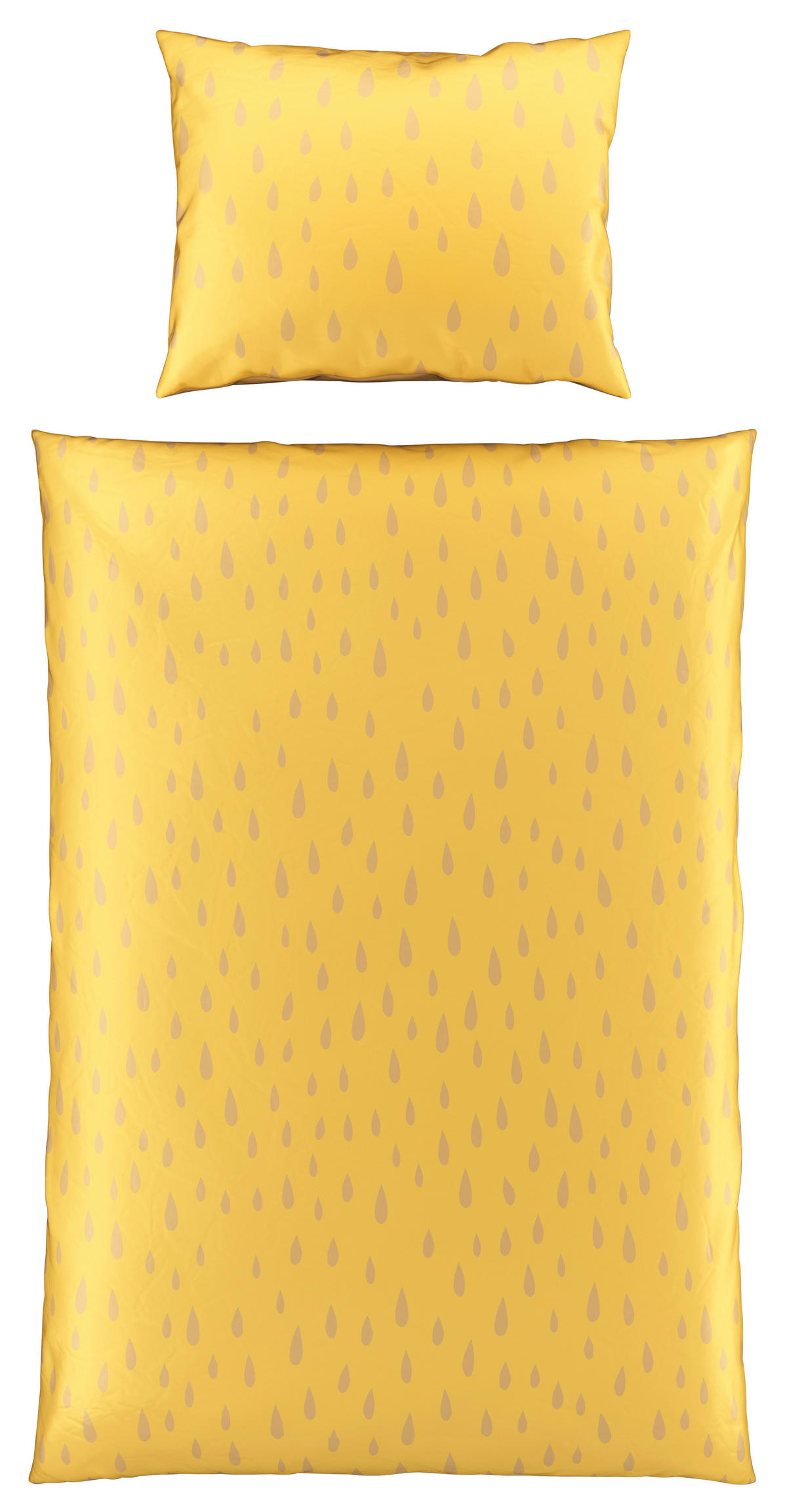 POSTELJINA SA DVA LICA 140/200 cm saten žuta  - žuta, Osnovno, tekstil (140/200cm) - Esposa