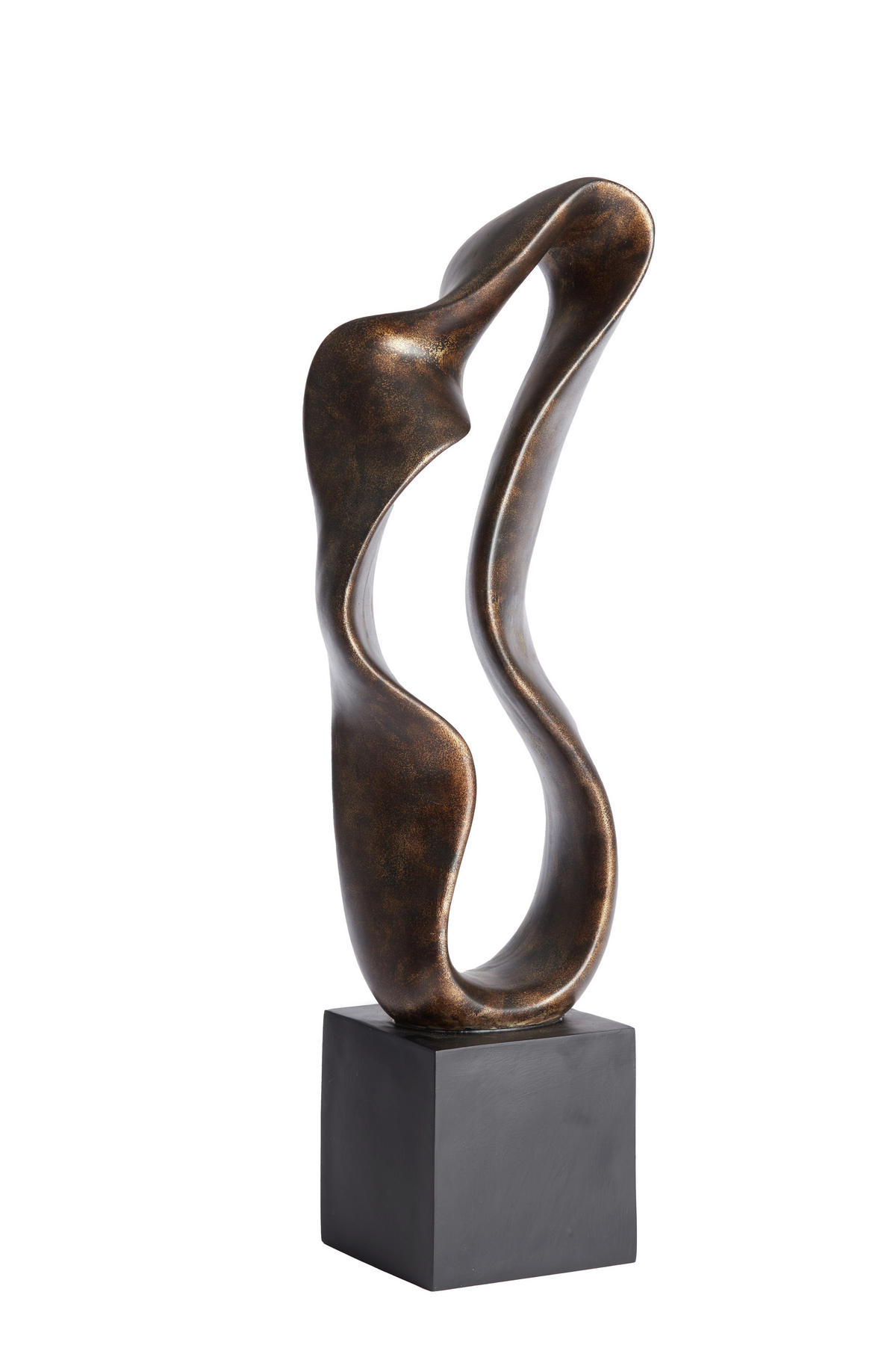 SKULPTUR - Goldfarben/Schwarz, Basics, Kunststoff (21,5/15/69,5cm) - Light & Living
