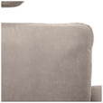 ECKSOFA in Mikrofaser Grau  302/180 cm  - Schwarz/Grau, KONVENTIONELL, Textil/Metall (302/180cm) - Carryhome