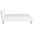 BETT 120/200 cm  in Weiß  - Alufarben/Weiß, Design, Holzwerkstoff/Metall (120/200cm) - Carryhome