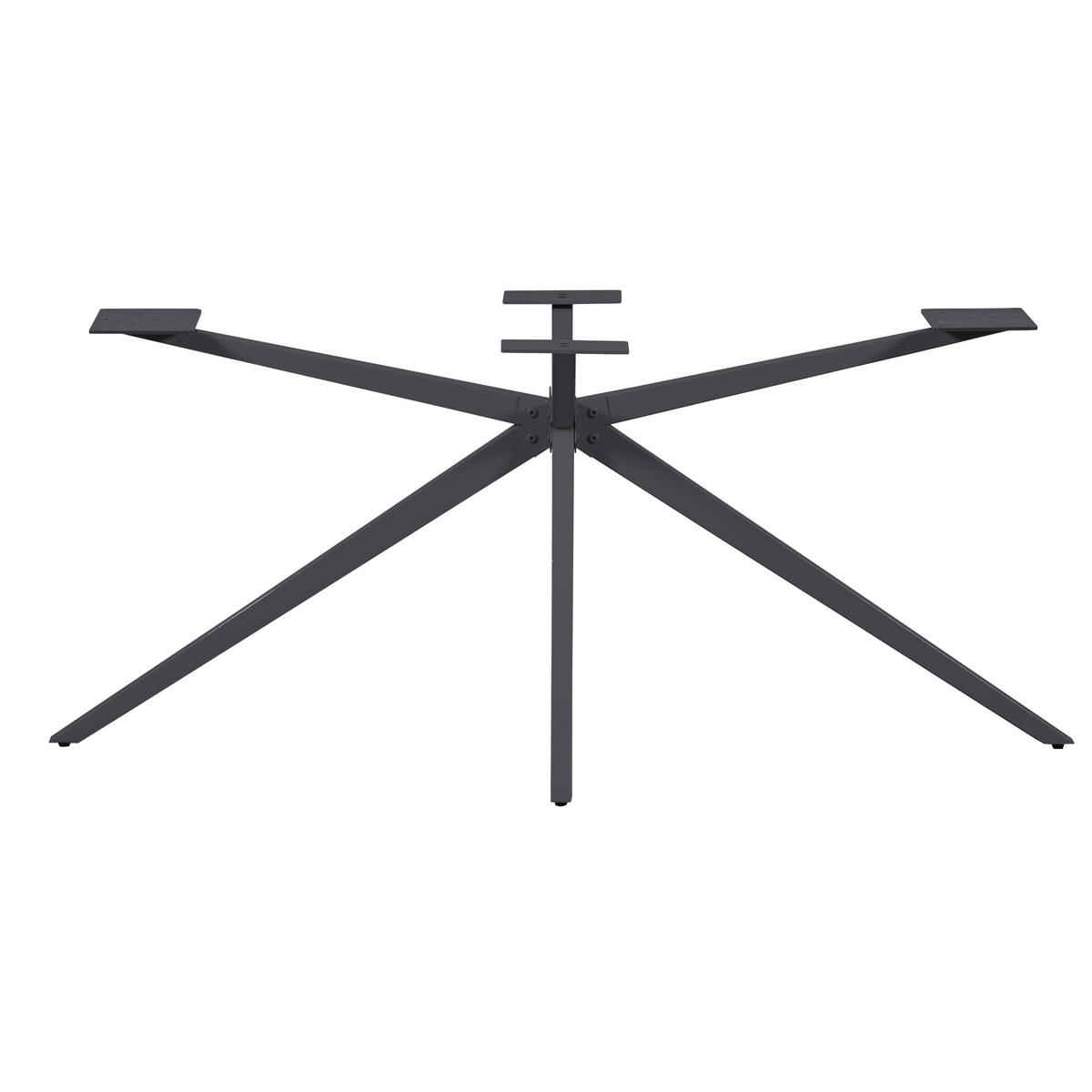 TISCHGESTELL in Metall   - Schwarz, MODERN, Metall (170/72/80cm) - Livetastic