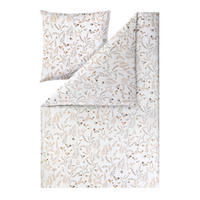 BETTWÄSCHE 2-teilig Natürlich Estella Makosatin 135/200 cm  - Graubraun, Design, Textil (135/200cm) - Estella
