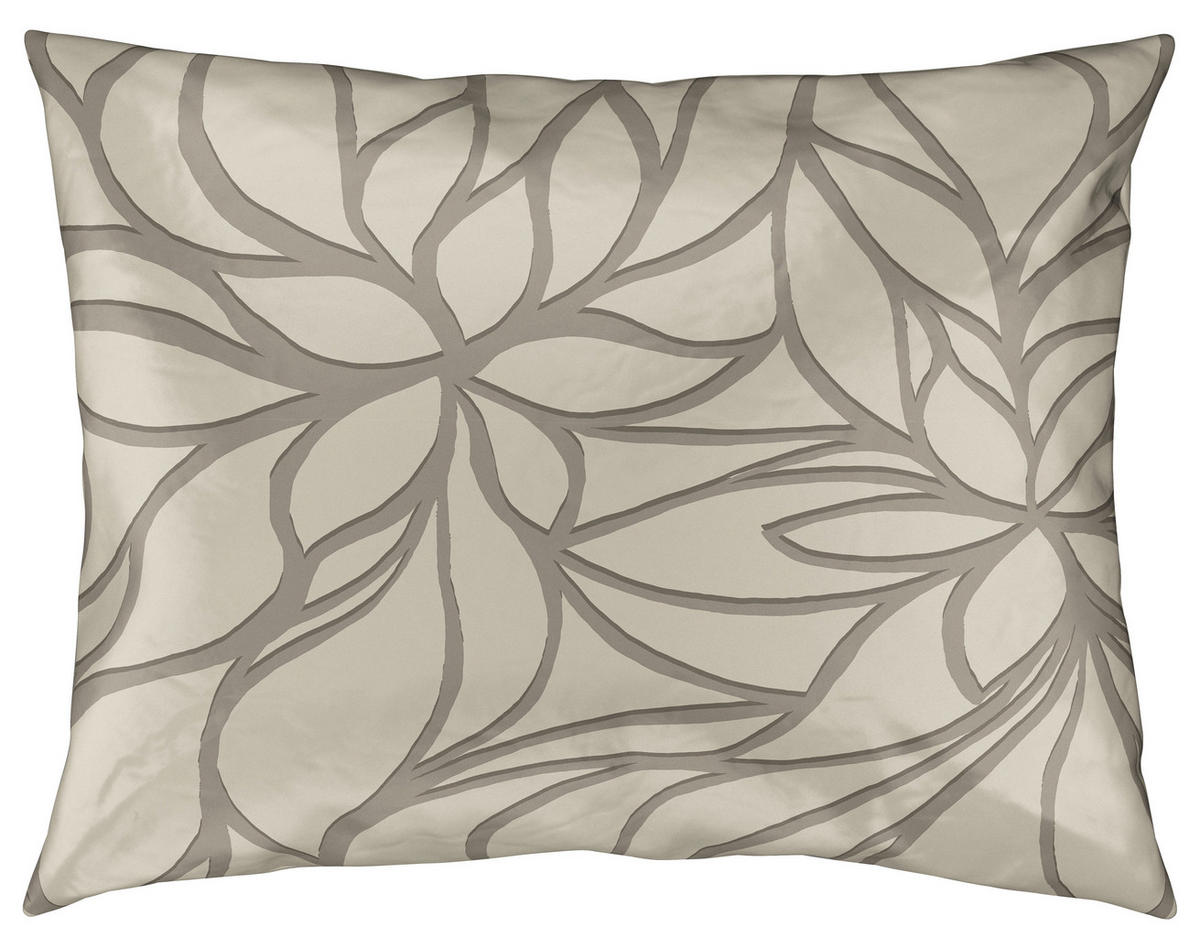 POSTELJINA FLEUR 140/200 cm saten siva, sivozelena  - siva/sivozelena, Konvencionalno, tekstil (140/200cm) - Boxxx