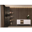 SIDEBOARD  205,8/81/38 cm 4 Schublade(n)  - Kaschmir, KONVENTIONELL, Glas/Holzwerkstoff (205,8/81/38cm) - Xora