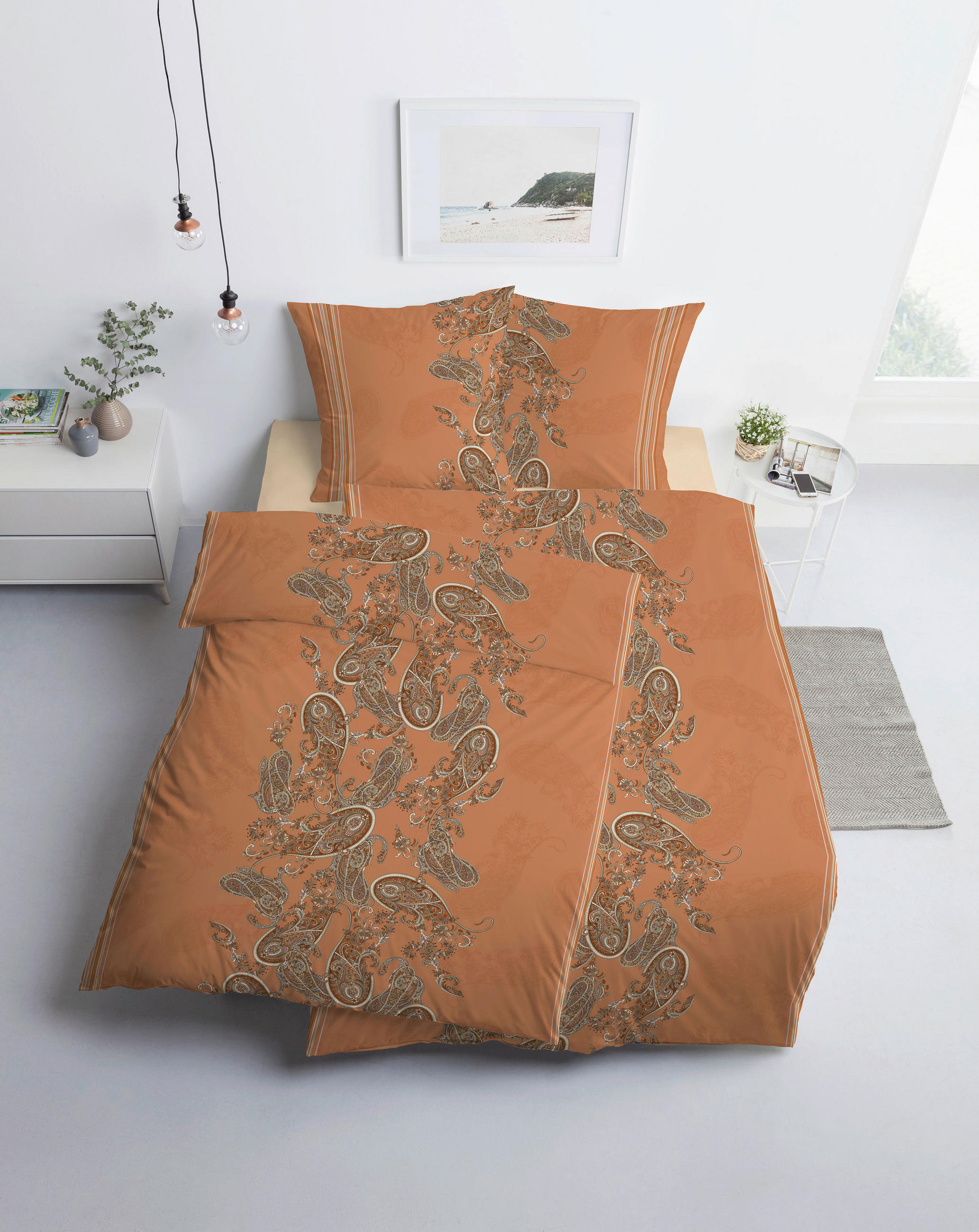 BETTWÄSCHE ATELIER Interlock-Jersey 155/220 cm  - Terracotta, Design, Textil (155/220cm) - Estella