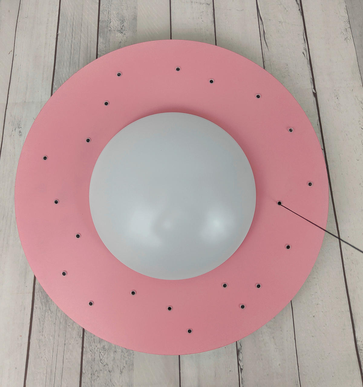 KINDERDECKENLEUCHTE 54/11 cm   - Rosa/Weiß, Basics, Holzwerkstoff/Kunststoff (54/11cm)