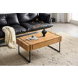 COUCHTISCH in Holz, Metall, Holzwerkstoff 110/59,4/45 cm  - Eichefarben/Schwarz, Design, Holz/Holzwerkstoff (110/59,4/45cm) - Carryhome