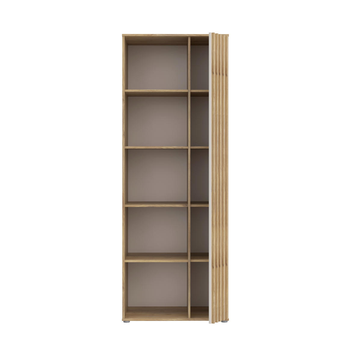 NÁSTENNÝ REGÁL farba duba, piesková - piesková/farba duba, Basics, kompozitné drevo (74/200/54cm) - Hom`in