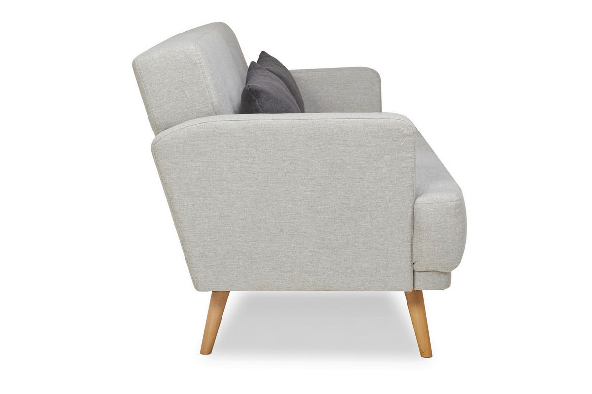 3-SITZER-SOFA Webstoff Hellgrau  - Dunkelgrau/Hellgrau, MODERN, Holz/Textil (214/83/86cm) - Livetastic