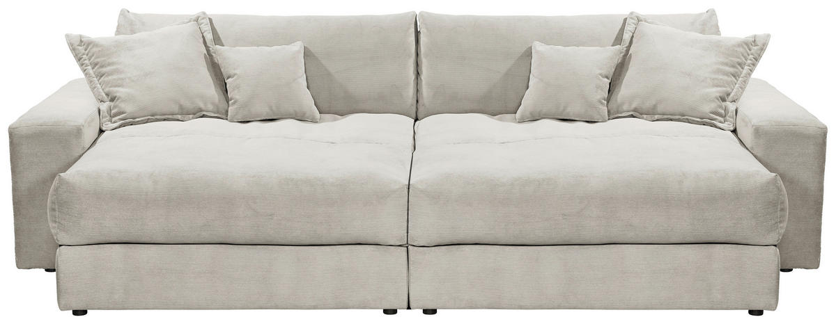 BIGSOFA KAMIL Cord Beige  - Beige/Schwarz, MODERN, Kunststoff/Textil (300/70/180cm) - Livetastic