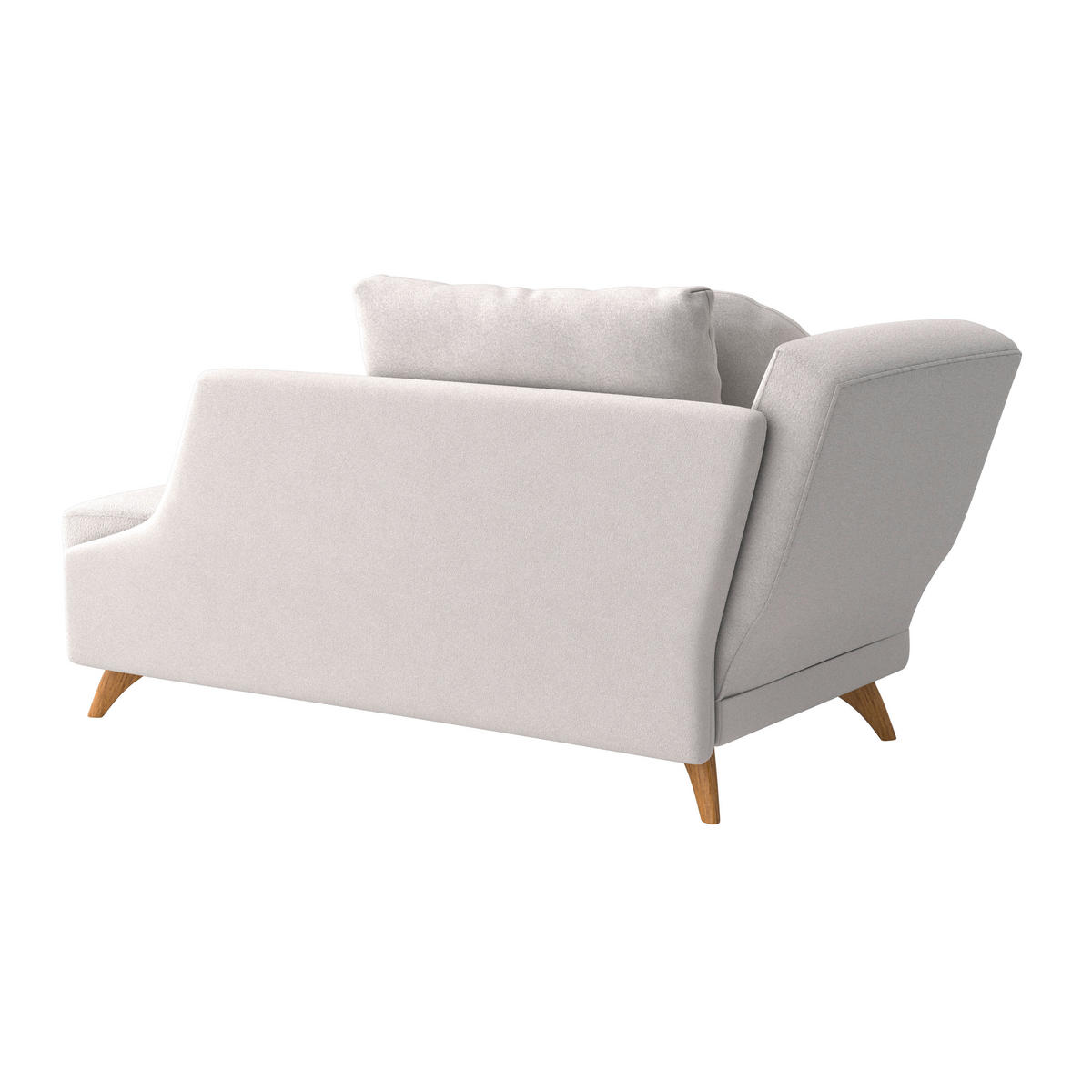 RÉCAMIERE in Flachgewebe Hellgrau  - Eichefarben/Hellgrau, MODERN, Holz/Textil (205/74/94cm) - Bali