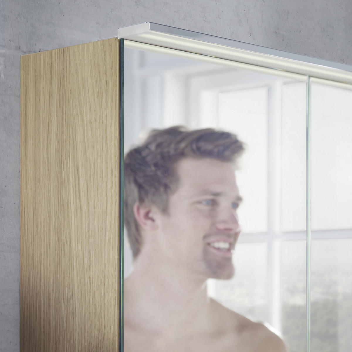WASCHTISCHKOMBI 106 cm  - Eichefarben/Weiß Hochglanz, MODERN, Holz/Holzwerkstoff (106cm) - Novel