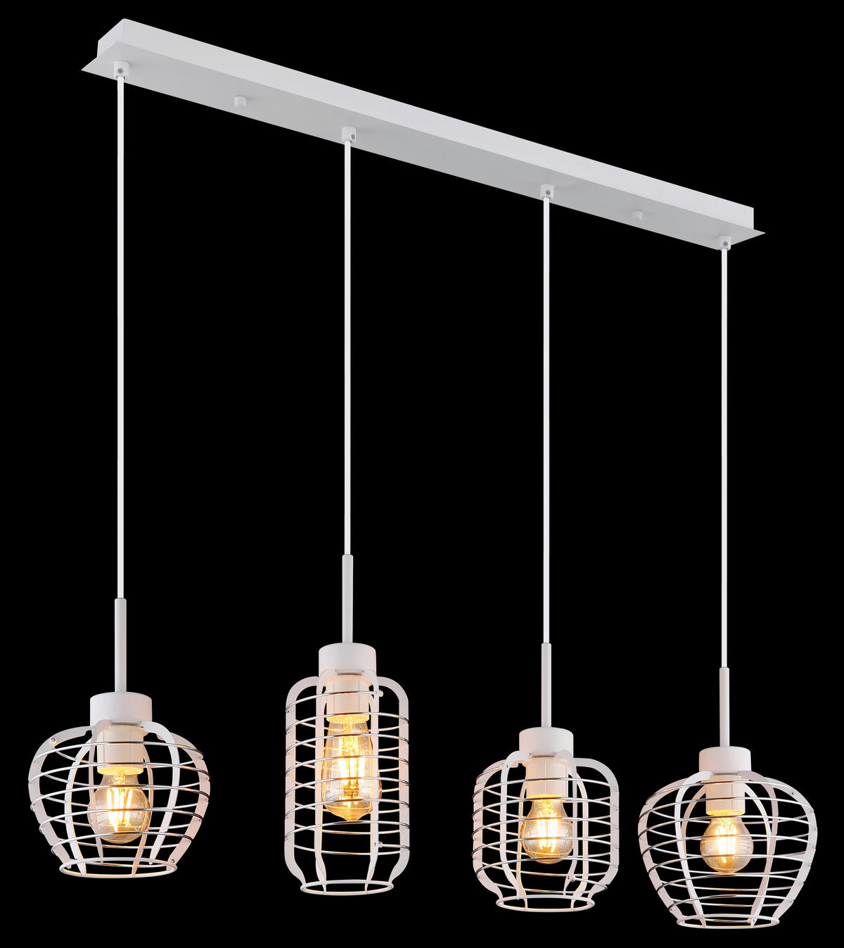 ZÁVĚSNÉ SVÍTIDLO, 90/20,5/120 cm  - bílá/barvy chromu, Basics, kov/plast (90/20,5/120cm) - Globo