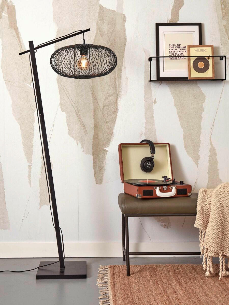 STOJACÍ LAMPA, 150/40/62 cm - černá, Trend (150/40/62cm) - Good & Mojo