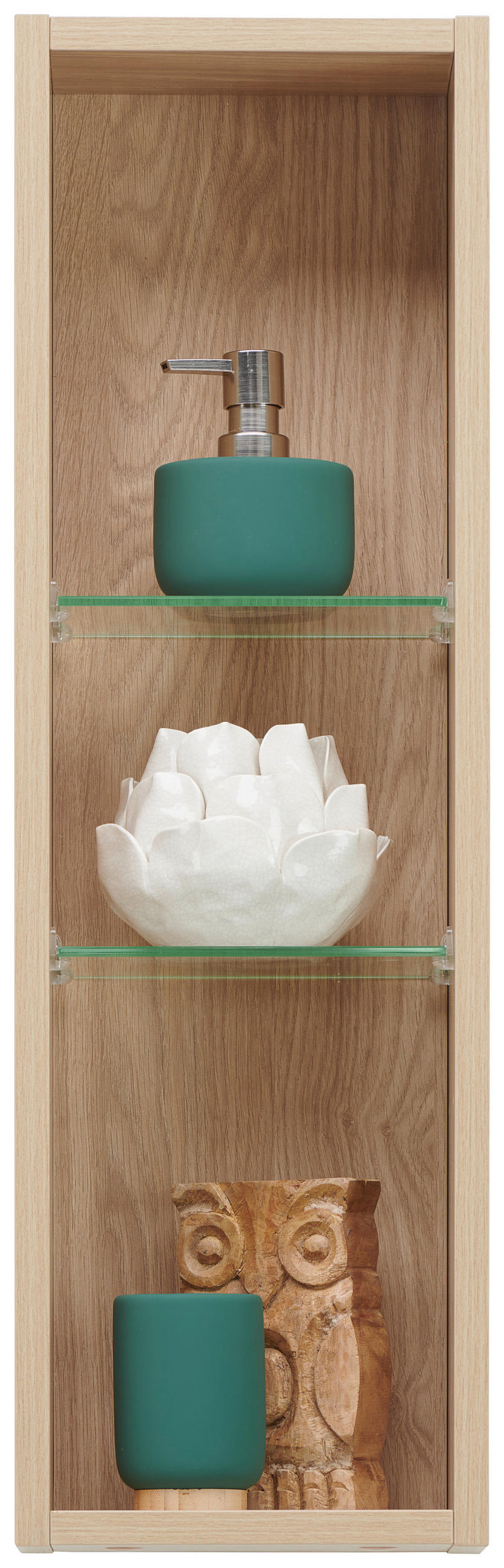 REGAL  21,6/70,7/16 cm Eichefarben  - Eichefarben, Basics, Glas/Holzwerkstoff (21,6/70,7/16cm) - Stylife